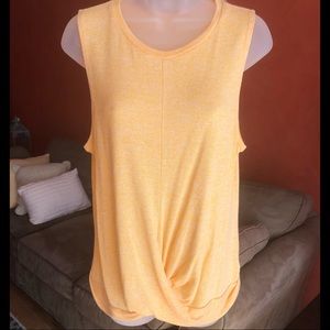 Front Twist Sleeveless Knit Top